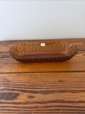 Vintage amber Indiana glass Serving Dish